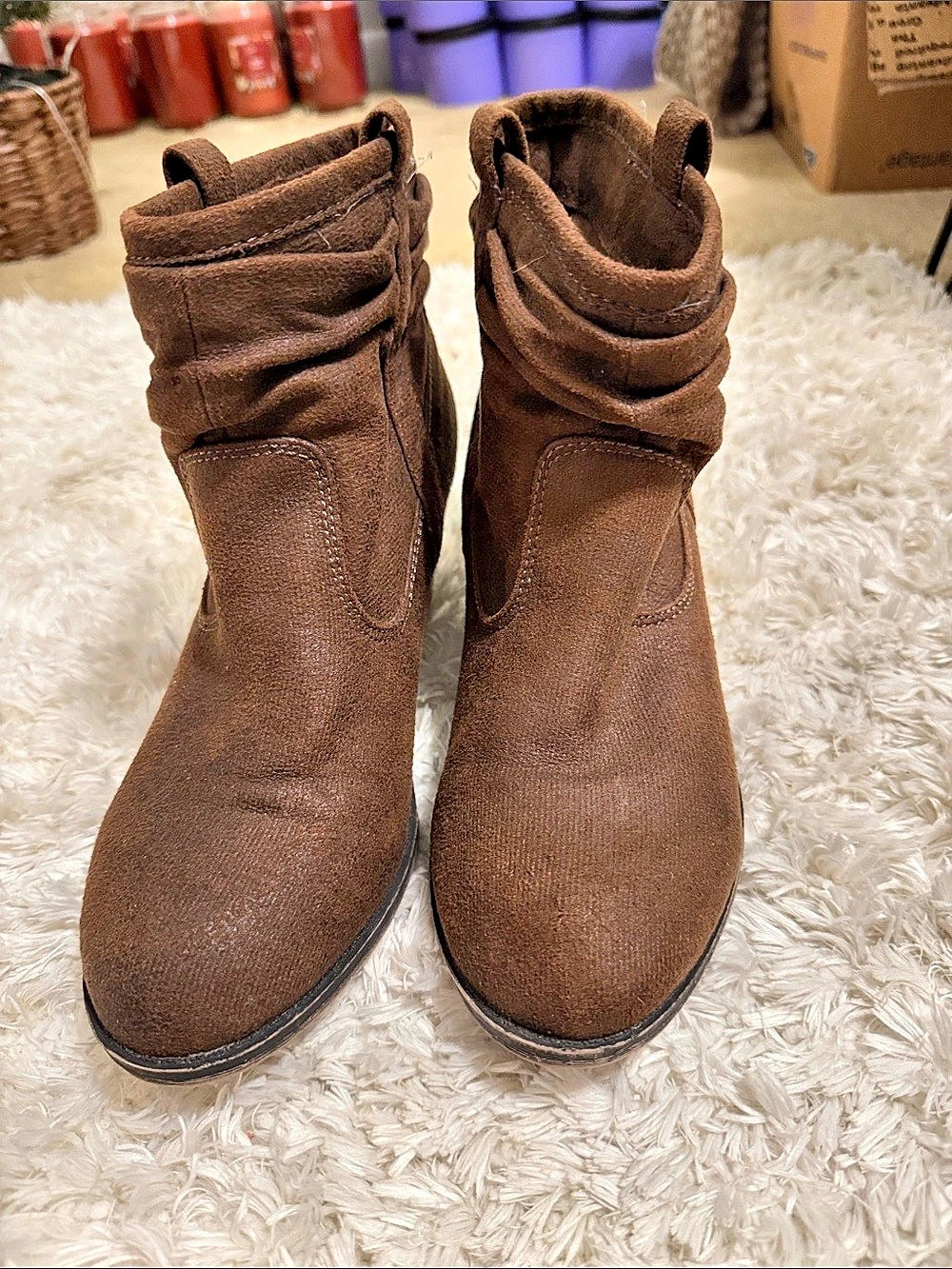 Soda Brown Ankle Boots